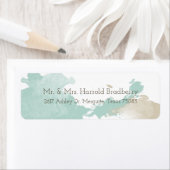 水モダン色の飛散 ラベル (インサイチュ)