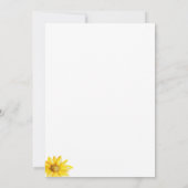 水モダン色ひまわり 招待状 (裏面)