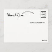 水モダン色アクアブルーありがとうはがき ポストカード (裏面)