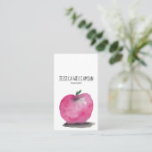 水モダン色アップル先生 名刺 (スタンド正面)