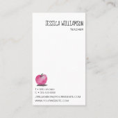 水モダン色アップル先生 名刺 (裏面)