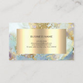 水モダン色アルコールインキ金箔マーブル 名刺 (裏面)