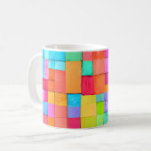 水モダン色アート名ブライトカラフルおもしろい コーヒーマグカップ (正面左)