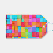 水モダン色アート抽象芸術明るい色おもしろい ギフトタグ (正面(横))