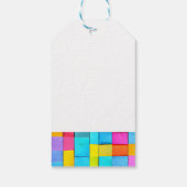 水モダン色アート抽象芸術明るい色おもしろい ギフトタグ (裏面)