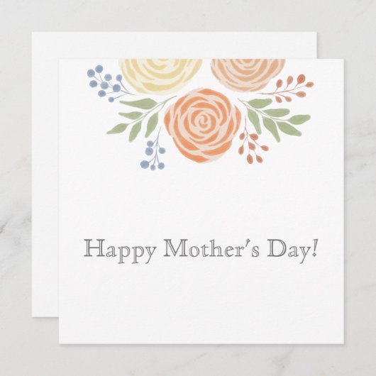 水モダン色イエローフローラ母の日 (正面/裏面)