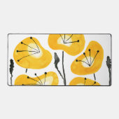 水モダン色イエローポピースタイリッシュトレンディー デスクマット (正面)