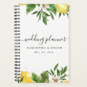 水モダン色イエローレモン&リーフ プランナー手帳 (正面)