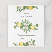 水モダン色イエローレモン&リーフ プレイスカード (外部開封)