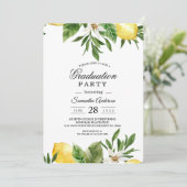 水モダン色イエローレモン&リーフ 招待状 (スタンド正面)