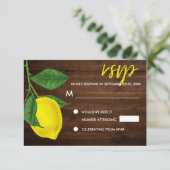 水モダン色イエローレン葉モン素朴ズウッド 出欠カード (スタンド正面)