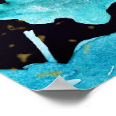 水モダン色イチジクの果実オンブラック装飾用クッション ポスター (角)