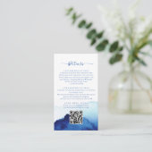 水モダン色インディゴブルー結婚ズ詳細 エンクロージャーカード (スタンド正面)