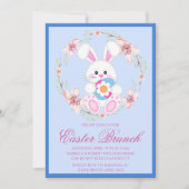 水モダン色イースターブランチ卵狩り 招待状 (正面)