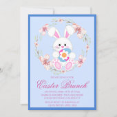 水モダン色イースターブランチ卵狩り 招待状 (正面)