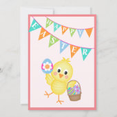 水モダン色イースターブランチ卵狩り 招待状 (裏面)