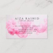 水モダン色エレガントベビーピンク名刺 名刺 (裏面)