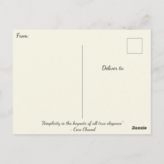 水モダン色エレガント野花 ポストカード (裏面)