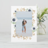 水モダン色エレガントAnemone Flower写真 セーブザデート (スタンド正面)