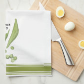 水モダン色エンドウ豆パスタオル キッチンタオル (四つ折り)