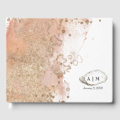 水モダン色オイスタービーチ結婚式 ゲストブック (正面)