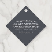 水モダン色オリーブ植物性結婚式の引き出物 フェイバータグ (裏面)