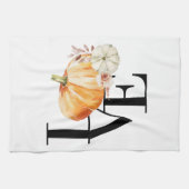 水モダン色オレンジカボチャ キッチンタオル (横)