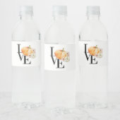 水モダン色オレンジカボチャ ペットボトルラベル (ボトル)