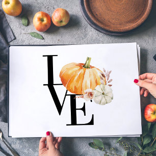 水モダン色オレンジカボチャ ペーパーパッド