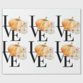 水モダン色オレンジカボチャ ラッピングペーパー (フラット)