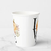 水モダン色オレンジカボチャ 紙コップ (右)