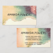 水モダン色カスタム名刺テンプレート 名刺 (正面/裏面)