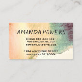 水モダン色カスタム名刺テンプレート 名刺 (裏面)