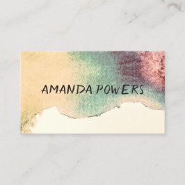 水モダン色カスタム名刺テンプレート 名刺