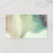 水モダン色カスタム名刺テンプレート 名刺 (裏面)