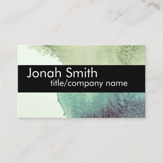 水モダン色カスタム名刺テンプレート 名刺 (正面)