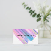 水モダン色カスタム名刺テンプレート 名刺 (スタンド正面)