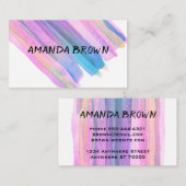 水モダン色カスタム名刺テンプレート 名刺 (正面/裏面)