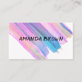 水モダン色カスタム名刺テンプレート 名刺