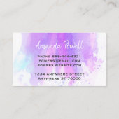 水モダン色カスタム名刺テンプレート 名刺 (裏面)