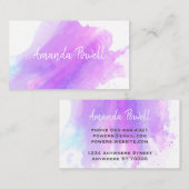 水モダン色カスタム名刺テンプレート 名刺 (正面/裏面)