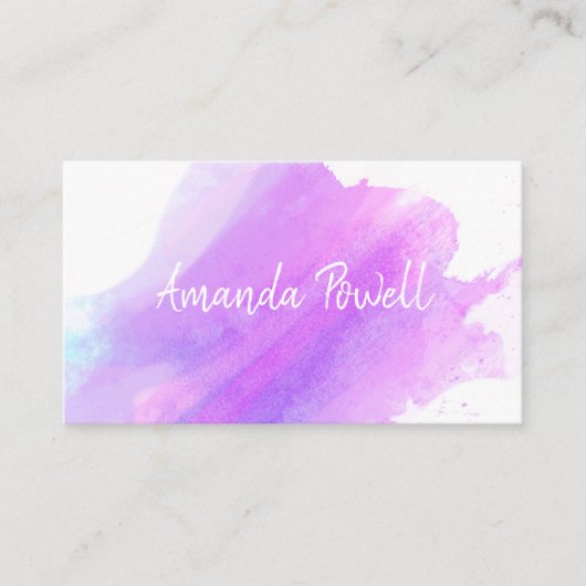 水モダン色カスタム名刺テンプレート 名刺 (正面)