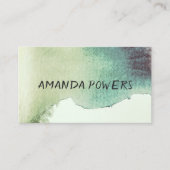 水モダン色カスタム名刺テンプレート 名刺 (正面)