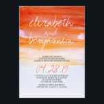 水モダン色カップルのシャワー招待状 招待状<br><div class="desc">水エレガント色のスワップ絵を描コールとオレンジ色の色合いのシャワー招待。夕日に屋外カップルのシャワーのための完璧な招待状。おカスタマイズし書カスタマイズは背面でも、フォントのスタイルを変更し、色を押してボタンを押すもしことができる。この水連絡色の招待状やの色要求に関し連絡てご質問カスタムがある場合。</div>