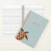 水モダン色カメパーソナライズされた ノートブック (内側)