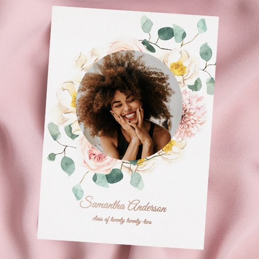 水モダン色カラフル美しいフレームバラ金ゴールド 箔招待状