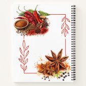 水モダン色キッチンレシピクックブック ノートブック (裏面)