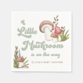 水モダン色キノコ赤ちゃんシャワー スタンダードカクテルナプキン (正面)