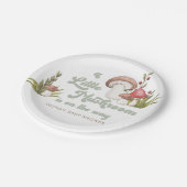 水モダン色キノコ赤ちゃんシャワー ペーパープレート (アングル)