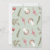 水モダン色キノコ赤ちゃんシャワー 招待状 (裏面)